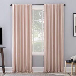 Sun Zero - 50"x95" Sun Zero Blackout Evelina Faux Dupioni Sil Pink